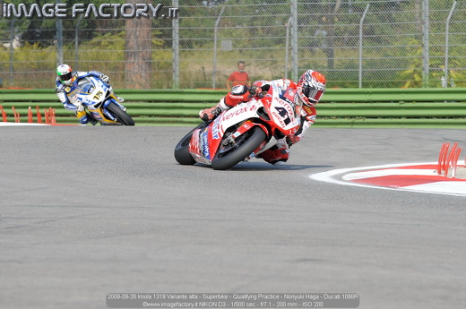 2009-09-26 Imola 1319 Variante alta - Superbike - Qualifyng Practice - Noriyuki Haga - Ducati 1098R